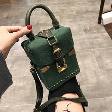 Load image into Gallery viewer, Rivet Handbags Box Package Square Bag Korean Version of the Wild Messenger Bag Square Mobile Messenger Bag C40