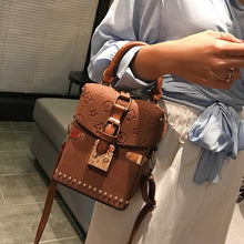 Load image into Gallery viewer, Rivet Handbags Box Package Square Bag Korean Version of the Wild Messenger Bag Square Mobile Messenger Bag C40