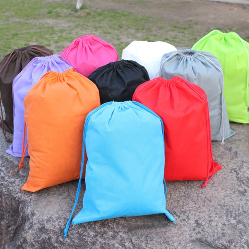 6 Colors Portable Toys Shoes Storage Pouch Bag Travel Drawstring Dust Bags Fast