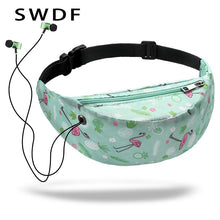 Load image into Gallery viewer, 3D Colorful Print women waist Bags girls fanny packs Hip Belt Bags Money Travelling Mountaineering Mobile Phone Bag Waist Packs