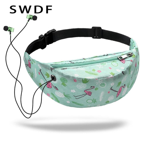 3D Colorful Print women waist Bags girls fanny packs Hip Belt Bags Money Travelling Mountaineering Mobile Phone Bag Waist Packs