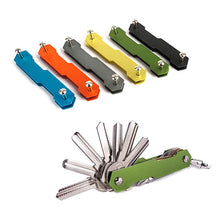 Load image into Gallery viewer, Aluminum Alloy Keychain Flexible Key Holder Clip EDC Aluminum Key Holder Clip Keys Organizer Folder Keys Wallet