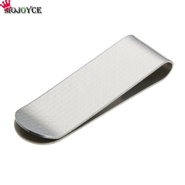 Metal Stainless Steel Money Clips Folder Stripe Print Silver Cash Clamp Holder Wallet Slim Card ID Money Clips Men Women