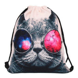 DropShipping Mutilcolor Fashion School Drawstring backpack Bag Shoe Backpack Oxford women solid drawstring bags with string