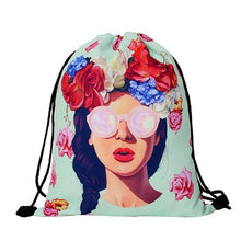 Load image into Gallery viewer, DropShipping Mutilcolor Fashion School Drawstring backpack Bag Shoe Backpack Oxford women solid drawstring bags with string